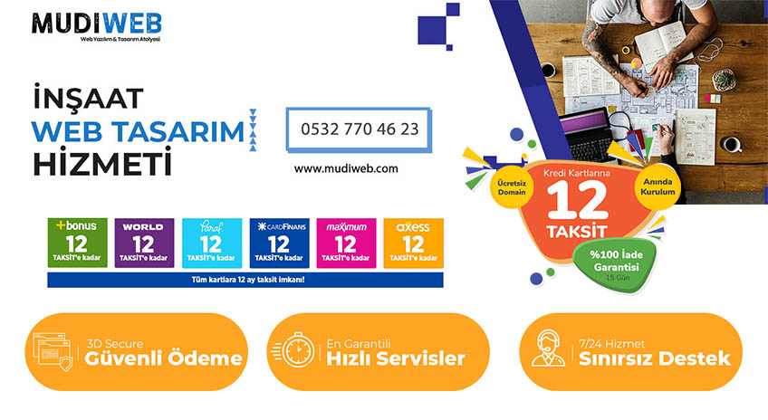 İnşaat Web Tasarım Fiyatları uygun fiyatlar profesyonel çözümler