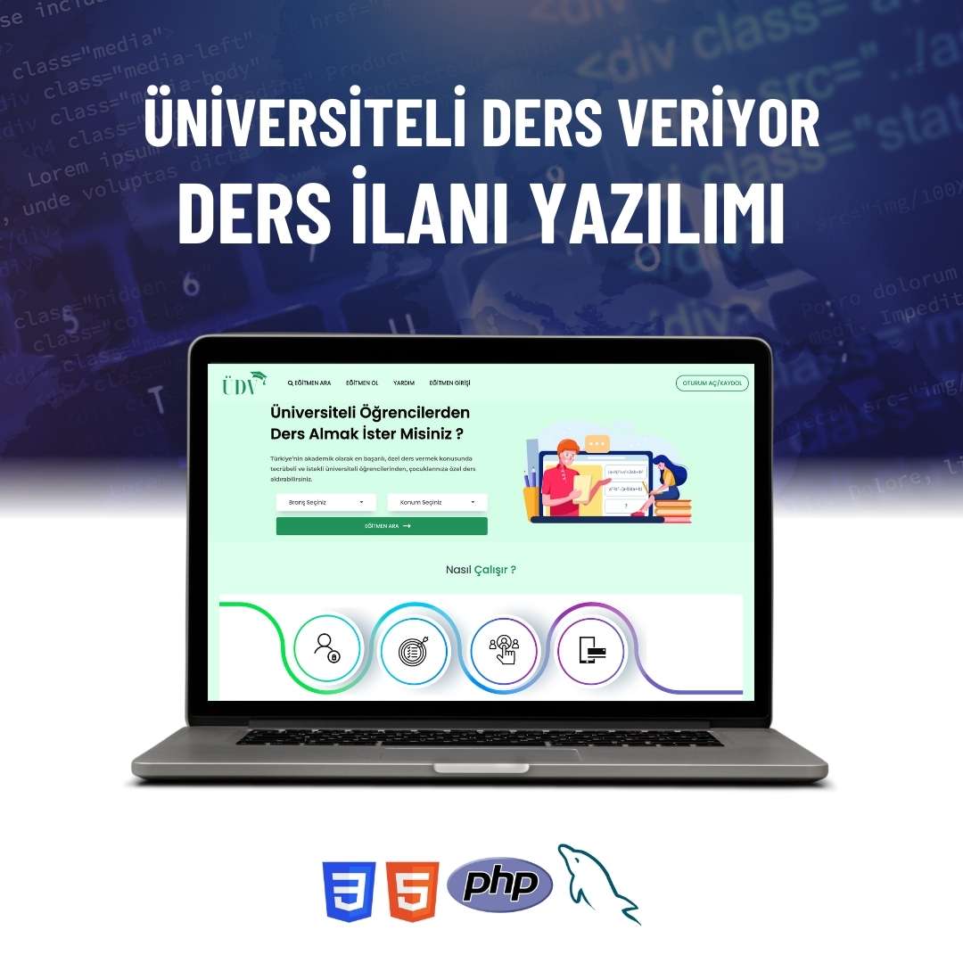 Üniversiteli Ders Veriyor Web Tasarım Hizmeti