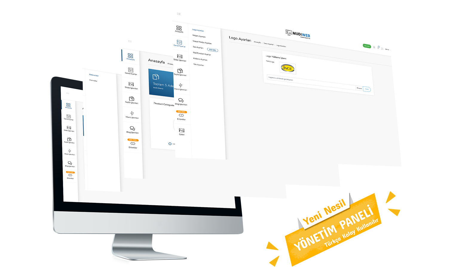 Mudiweb Türkçe Yönetim Panelli Websitesi