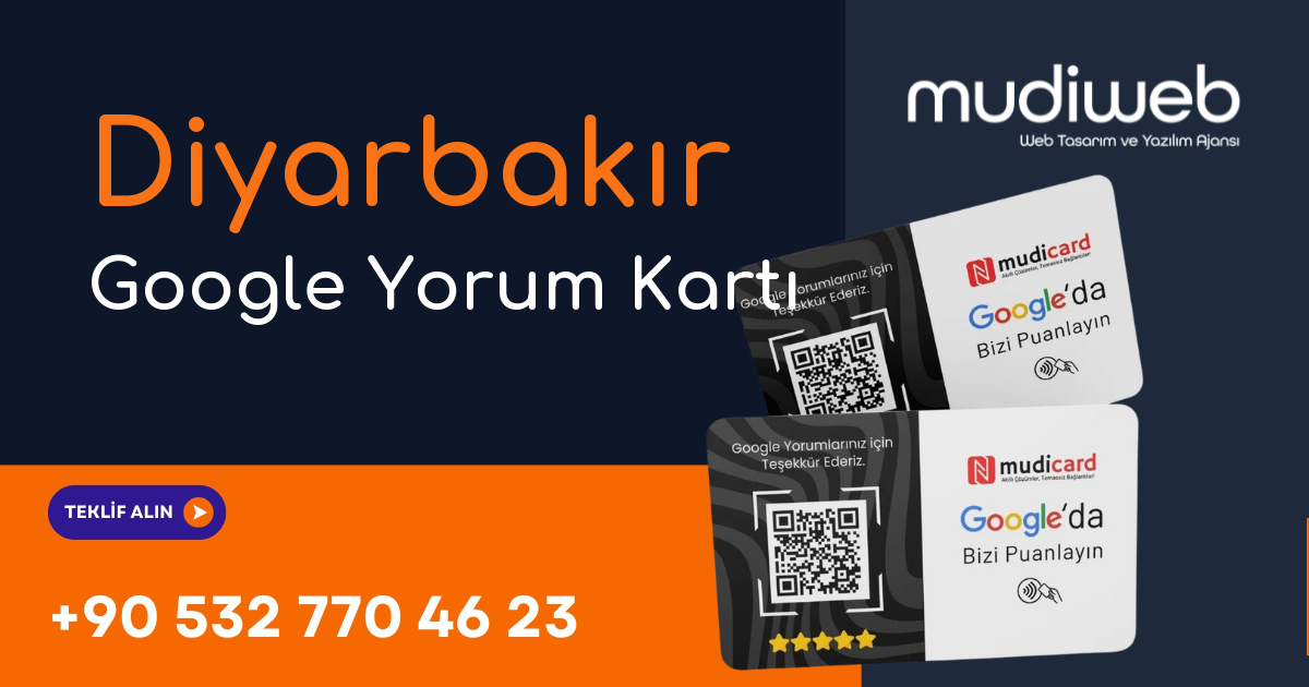 Diyarbakır Google Yorum Kartı - Diyarbakır Google Review Card - Google Yorum Widget Mudiweb