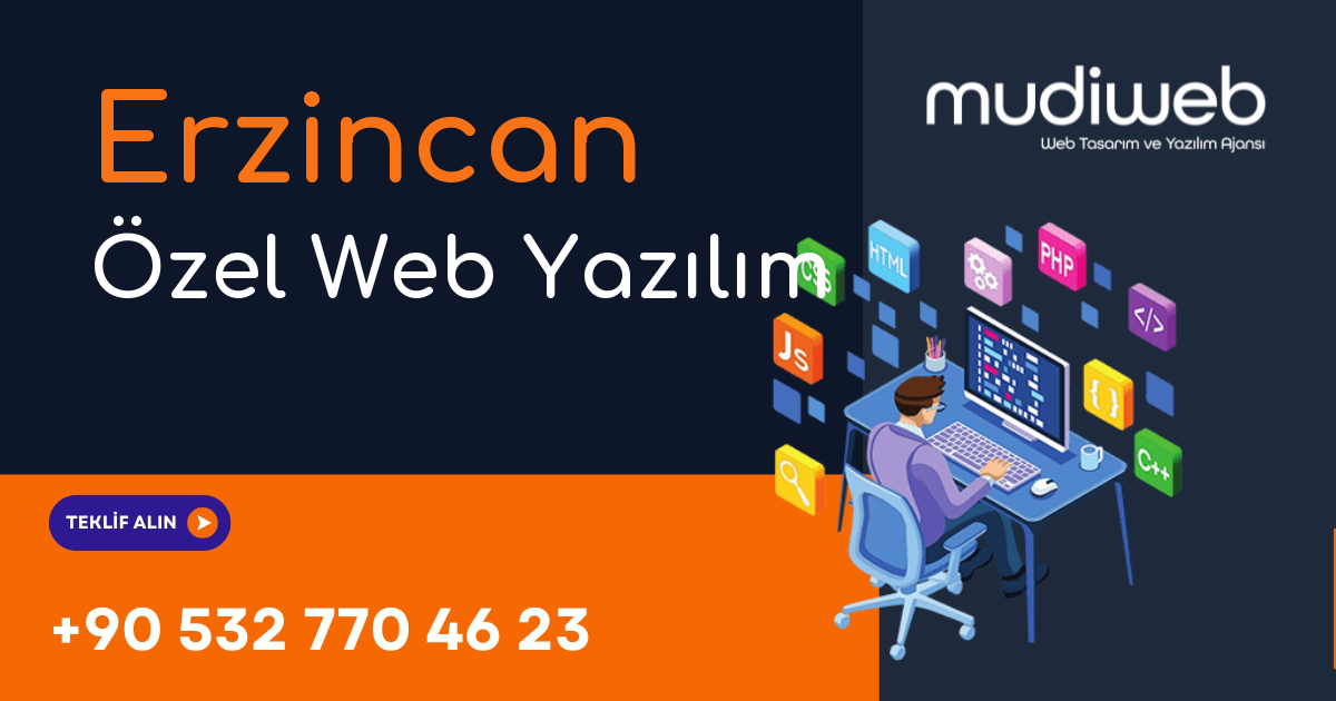 Erzincan Özel Web Yazılım - Erzincan Özel Yazılım Geliştirme - Profesyonel Yazılım Çözümleri Mudiweb