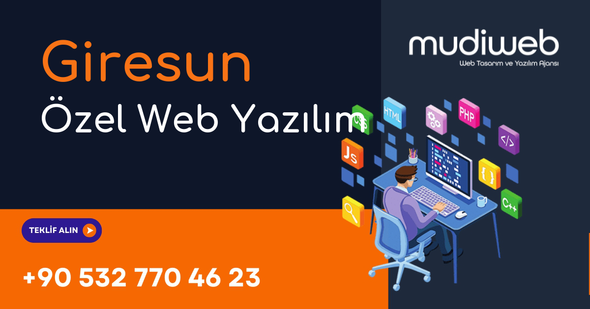 Giresun Özel Web Yazılım - Giresun Özel Yazılım Geliştirme - Profesyonel Yazılım Çözümleri Mudiweb