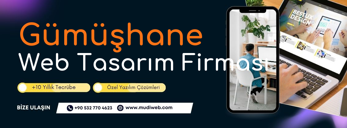 Gümüşhane Web Tasarım Firması - Gümüşhane Web Tasarım Ajansı - Profesyonel Web Tasarım Hizmetleri Mudiweb