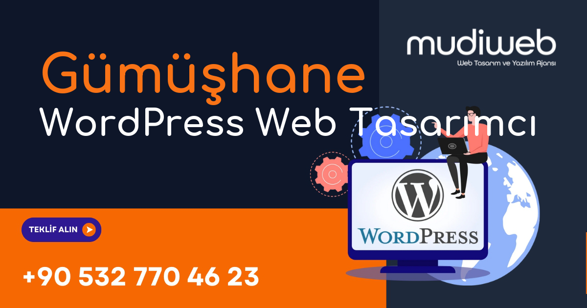 Gümüşhane WordPress Web Tasarımcı - Gümüşhane WordPress Web Tasarım Fiyatları - Profesyonel WordPress Web Sitesi Mudiweb