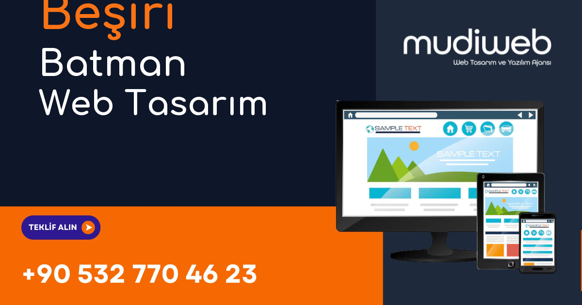 Beşiri Batman Web Tasarımcı - Beşiri Batman Web Tasarım Fiyatları - Website Tasarım Ücreti Mudiweb