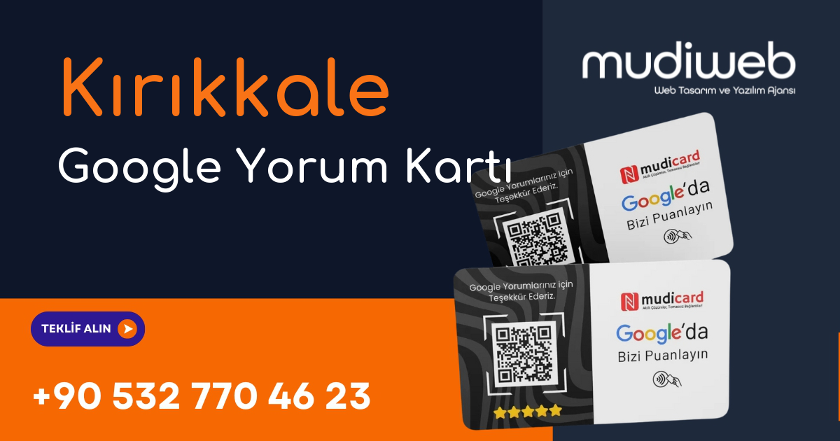 Kırıkkale Google Yorum Kartı - Kırıkkale Google Review Card - Google Yorum Widget Mudiweb