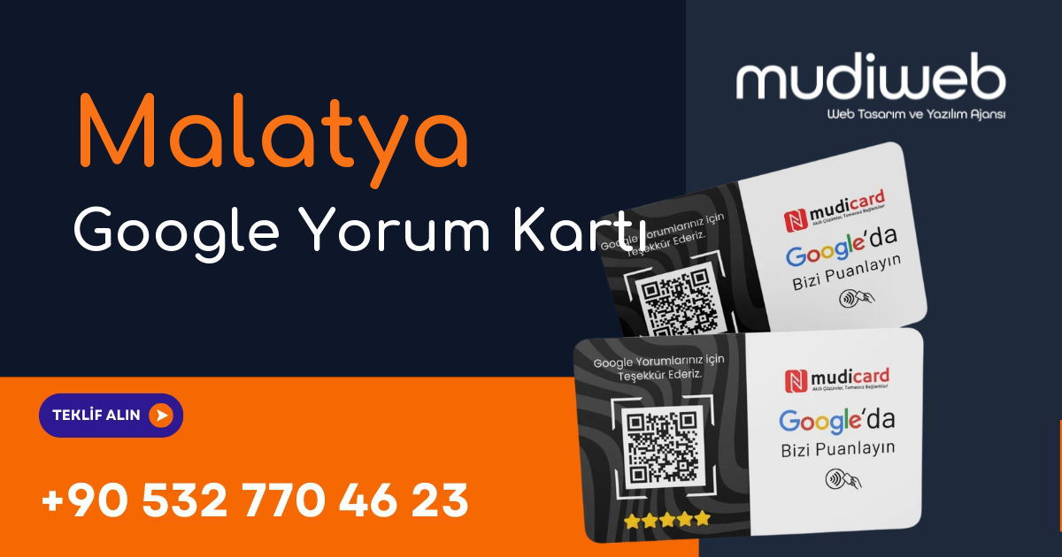 Malatya Google Yorum Kartı - Malatya Google Review Card - Google Yorum Widget Mudiweb