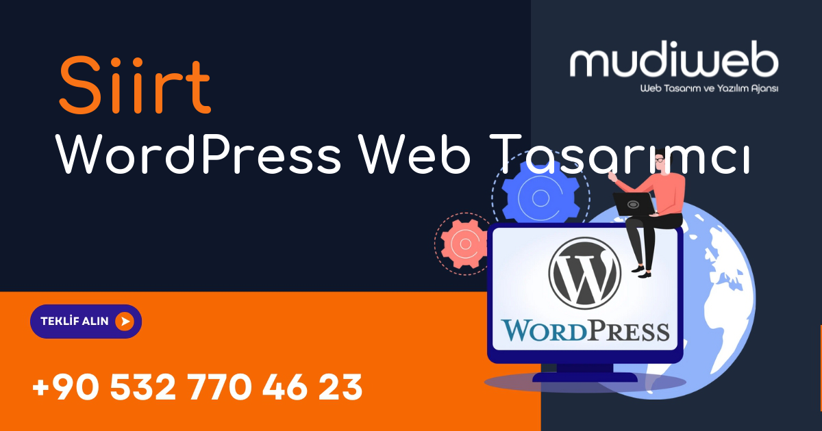 Siirt WordPress Web Tasarımcı - Siirt WordPress Web Tasarım Fiyatları - Profesyonel WordPress Web Sitesi Mudiweb